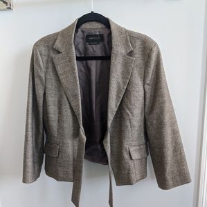 BCBG Max Azria wool blend tie front blazer, L